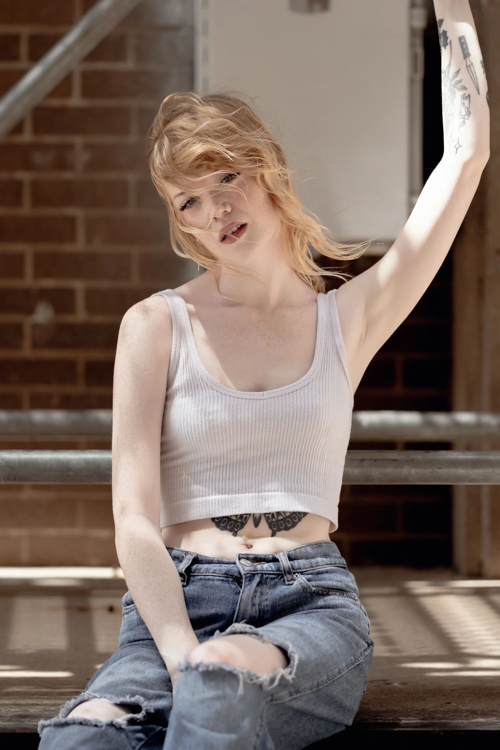 Relaxed portrait in open downtown light